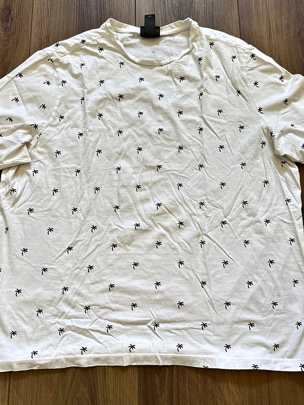 H&M Men's Palm Print Short Sleeve Tee XXL